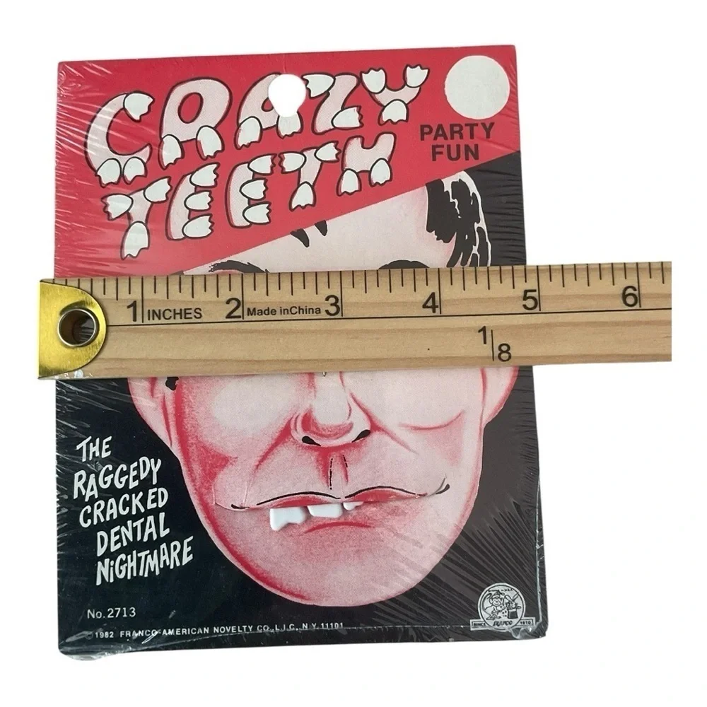🦷 Vintage 1982 Crazy Teeth – Raggedy Cracked Dental Nightmare – Sealed Package